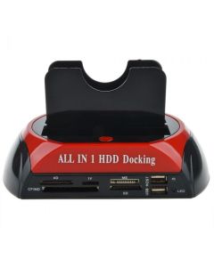 USB2.0 Dual HDD Docking IDE Sata ALL in 1 HDD Docking One Touch Backup + HUB
