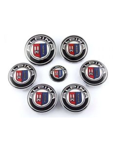 7Pcs ALPINA Car Hood Trunk Steering Wheels Center Caps Hub Caps Emblem Badge