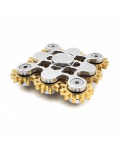 9 Bearing Gear Linkage Tri-Spinner Fidget Spinner Hand Toy With Premium Hybrid Ceramic Bearing