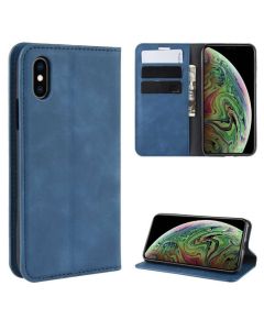 Apple iPhone XS Max Super Soft Leather Flip Cover Phone Case Dual Invisible Magnets Snap