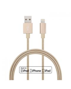 Apple MFI-certificated Lightning cable Braided cord Lightning to USB charge and sync cable