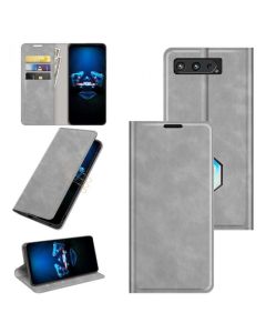 Asus ROG Phone 5 Super Soft Leather Flip Cover Phone Case Dual Invisible Magnets Snap