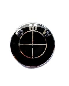 BMW Black Emblem LOGO Front Hood Badge Symbol Roundel 2 Hole 82mm E63 E64