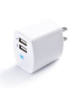 TTLET Dual USB Wall Charger, 12-Watt, White