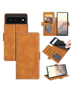 Google Pixel 6 Flip Cover Leather Wallet Case with Dual Magnetic Closure