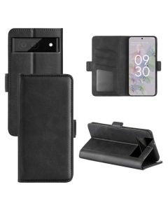 Google Pixel 6a Flip Cover Leather Wallet Case with Dual Magnetic Closure