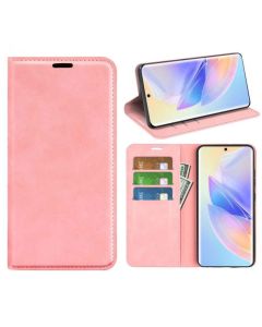 Honor 60 SE 5G Super Soft Leather Flip Cover Phone Case Dual Invisible Magnets Snap