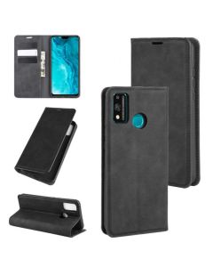 Honor 9X Lite Super Soft Leather Flip Cover Phone Case Dual Invisible Magnets Snap