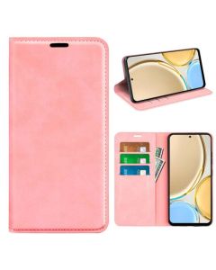 Honor Magic 4 Pro Super Soft Leather Flip Cover Phone Case Dual Invisible Magnets Snap