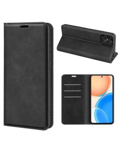 HONOR X8 Super Soft Leather Flip Cover Phone Case Dual Invisible Magnets Snap