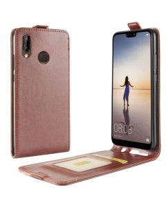 Huawei P20 Lite Leather Flip Phone Case Flip Cover Vertical Open Wallet Case