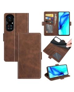 Huawei P50 Pro Flip Cover Leather Wallet Case with Dual Magnetic Closure