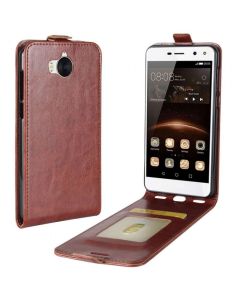 Huawei Y5 2017 Leather Flip Phone Case Flip Cover Vertical Open Wallet Case