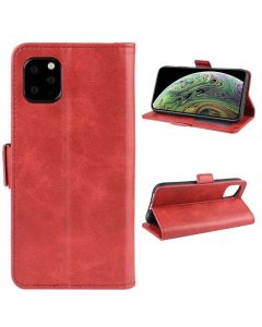iPhone 11 Pro Max Flip Cover Leather Wallet Case with Dual Magnetic Closure