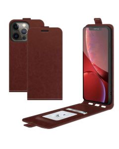 iPhone 13 Pro Max Leather Flip Phone Case Flip Cover Vertical Open Wallet Case