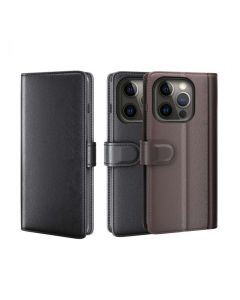 iPhone 13 Pro Max Phone Case Wallet Flip Cover Folio Genuine Leather Case Stand Display Card Pocket