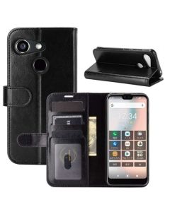 Kyocera Android One S6 Flip Folio Leather Wallet Case with ID and Credit Card Pockets