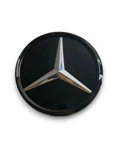 Mercedes-Benz Star and Brabus logo Flat Front Grille Emblem Mirror finish