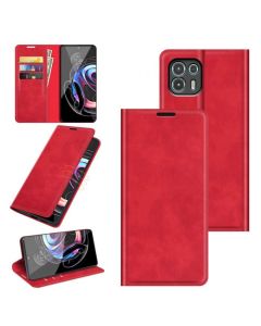 Motorola Edge 20 Lite Super Soft Leather Flip Cover Phone Case Dual Invisible Magnets Snap