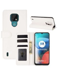 Motorola Moto E7 Flip Folio Leather Wallet Case with ID and Credit Card Pockets