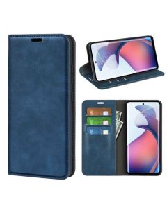 Motorola moto S30 Pro Super Soft Leather Flip Cover Phone Case Dual Invisible Magnets Snap