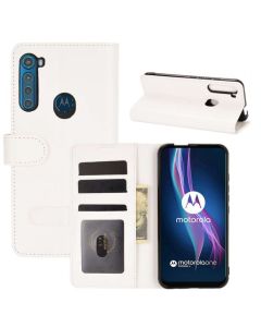 Motorola One Fusion Plus Flip Folio Leather Wallet Case with ID and Credit Card Pockets