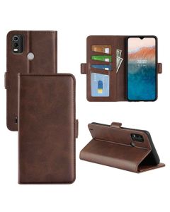 Nokia C21 Plus Flip Cover Leather Wallet Case with Dual Magnetic Closure
