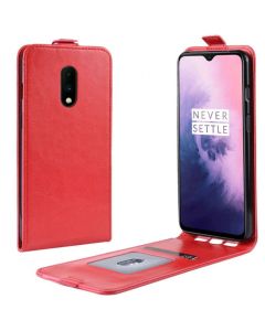 OnePlus 7 Leather Flip Phone Case Flip Cover Vertical Open Wallet Case