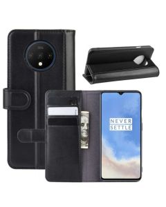 OnePlus 7T Phone Case Wallet Flip Cover Folio Genuine Leather Case Stand Display Card Pocket
