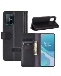 OnePlus 8T Phone Case Wallet Flip Cover Folio Genuine Leather Case Stand Display Card Pocket