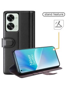 OnePlus Nord 2T 5G Phone Case Wallet Flip Cover Folio Genuine Leather Case Stand Display Card Pocket