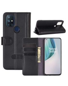 OnePlus Nord N10 5G Phone Case Wallet Flip Cover Folio Genuine Leather Case Stand Display Card Pocket