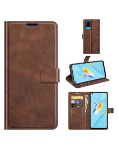 OPPO A54 (CPH2239) Flip Cover Leather Wallet Case with Rectangle Magnetic Snap