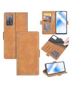 OPPO A55 5G Flip Cover Leather Wallet Case with Dual Magnetic Closure