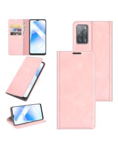 OPPO A55 5G Super Soft Leather Flip Cover Phone Case Dual Invisible Magnets Snap