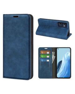 OPPO Reno7 Super Soft Leather Flip Cover Phone Case Dual Invisible Magnets Snap