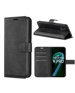 Realme 9 Pro Flip Cover Leather Wallet Case with Rectangle Magnetic Snap