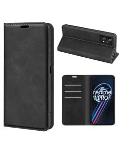 realme 9 Pro+ (realme 9 Pro Plus) Super Soft Leather Flip Cover Phone Case Dual Invisible Magnets Snap