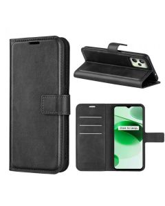Realme C35 Flip Cover Leather Wallet Case with Rectangle Magnetic Snap