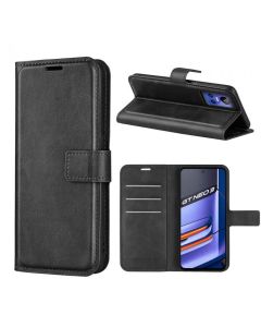 realme GT Neo3 Flip Cover Leather Wallet Case with Rectangle Magnetic Snap