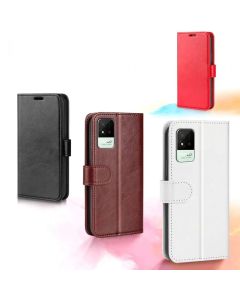 Realme Narzo 50A Flip Folio Leather Wallet Case with ID and Credit Card Pockets