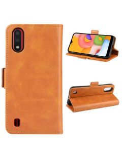Samsung Galaxy A01 Flip Cover Leather Wallet Case with Dual Magnetic Closure