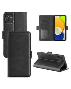 Samsung Galaxy A03 Flip Cover Leather Wallet Case with Dual Magnetic Closure
