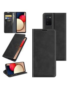 Samsung Galaxy A03s Super Soft Leather Flip Cover Phone Case Dual Invisible Magnets Snap