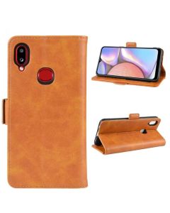 Samsung Galaxy A10s Flip Cover Leather Wallet Case with Dual Magnetic Closure