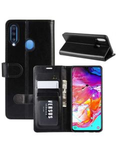 Samsung Galaxy A20s Flip Folio Leather Wallet Case with ID and Credit Card Pockets