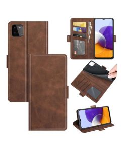 Samsung Galaxy A22 5G (SM-A226B) Flip Cover Leather Wallet Case with Dual Magnetic Closure