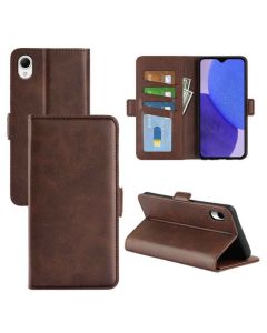 Samsung Galaxy A22e Flip Cover Leather Wallet Case with Dual Magnetic Closure
