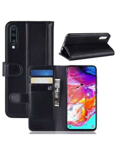 Samsung Galaxy A70s Phone Case Wallet Flip Cover Folio Genuine Leather Case Stand Display Card Pocket