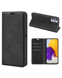 Samsung Galaxy A73 Super Soft Leather Flip Cover Phone Case Dual Invisible Magnets Snap